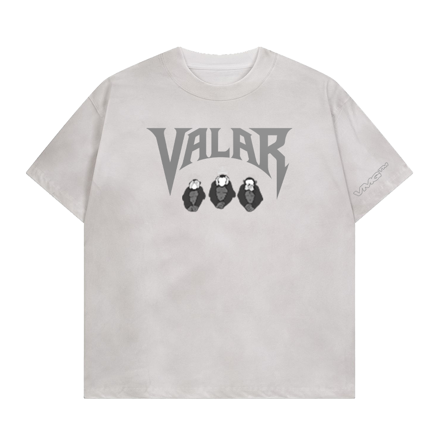 T-Shirt Valar Morghulis Sharp VALARMGWORLD blanc