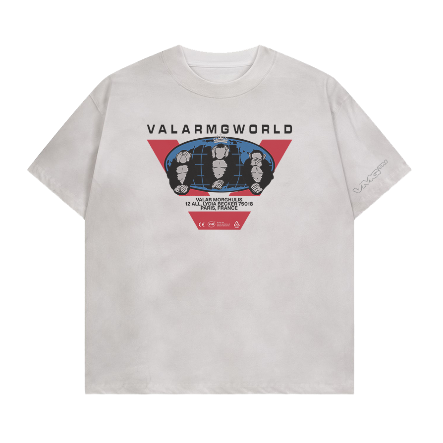 T-Shirt Valar Morghulis World VALARMGWORLD Blanc