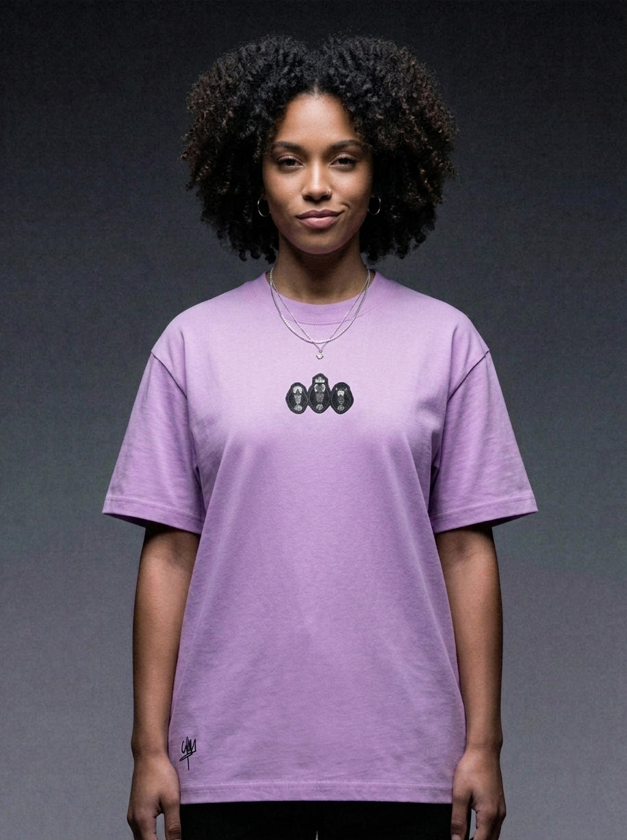 T-Shirt Valar Morghulis Brodé Plexus VALARMGWORLD Lilas